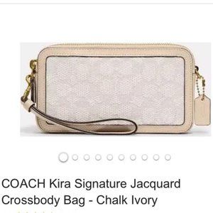 NWT Coach Kira crossbody in signature jacquard